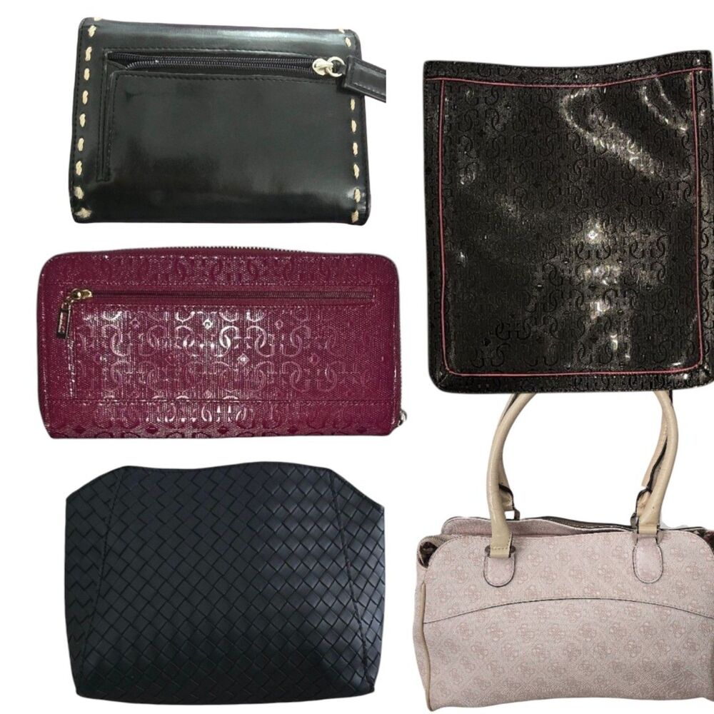 Guess Y2K Purse Wallet Bundle Satchel Monogram Handbag Lot Designer Bags - Picture 12 of 12